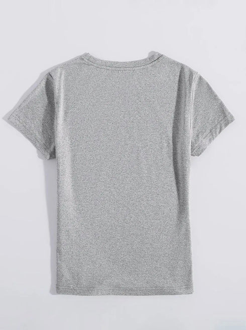 'Pray All Day' Short Sleeve Print T-Shirt - Celes Fashion